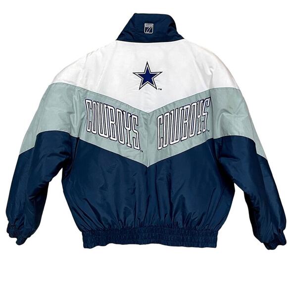Dallas Cowboys XL Puffer Jacket | 90s Logo 7, Rare Vintage NFL Streetwear Retro - Picture 1 of 16